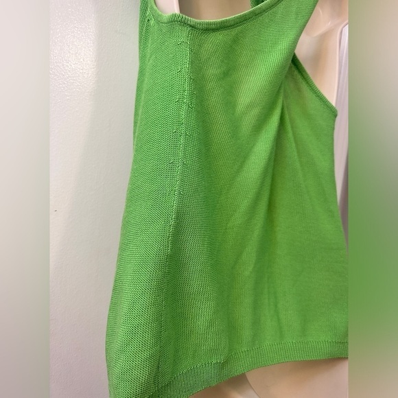 Etcetera Green Knit Tank Top Sleek & Sustainable Sleeveless Knitwear Size Small - Picture 8 of 11